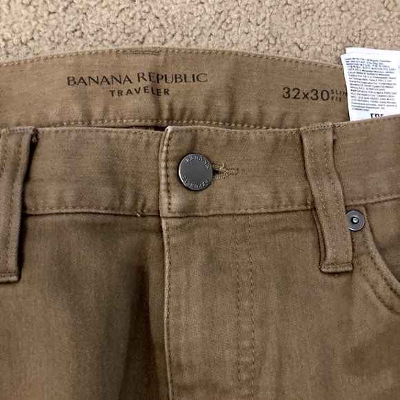 Banana Republic Mens Slim Travelers Pants Khaki 32 x 30 - Picture 3 of 3
